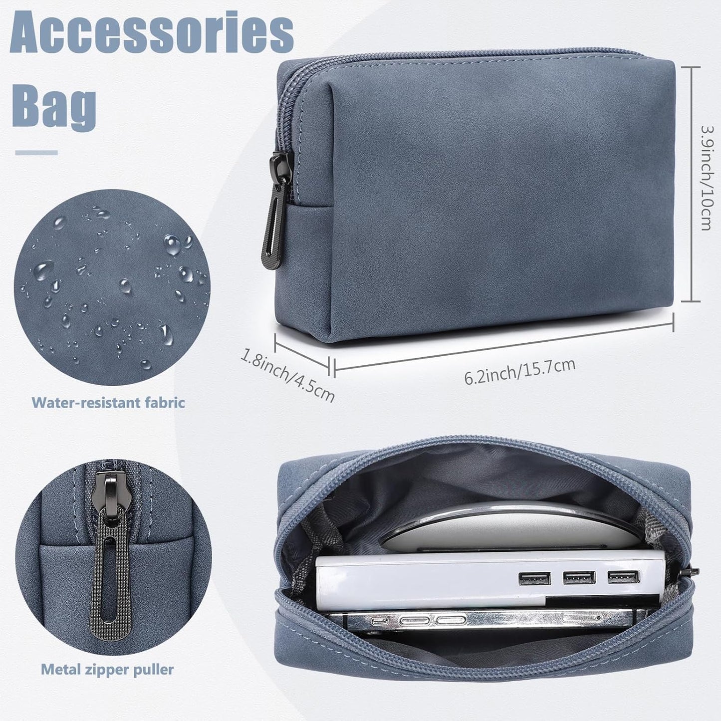 HYZUO 13.3-14 Inch Laptop Sleeve Case with Stand Feature for MacBook Pro 14 M5/M4/M3/M2/M1 2026-2021, MacBook Pro/Air 13.3, 13.5" 13.8" Surface Laptop, HP Spectre X360 13/14, Haze Blue