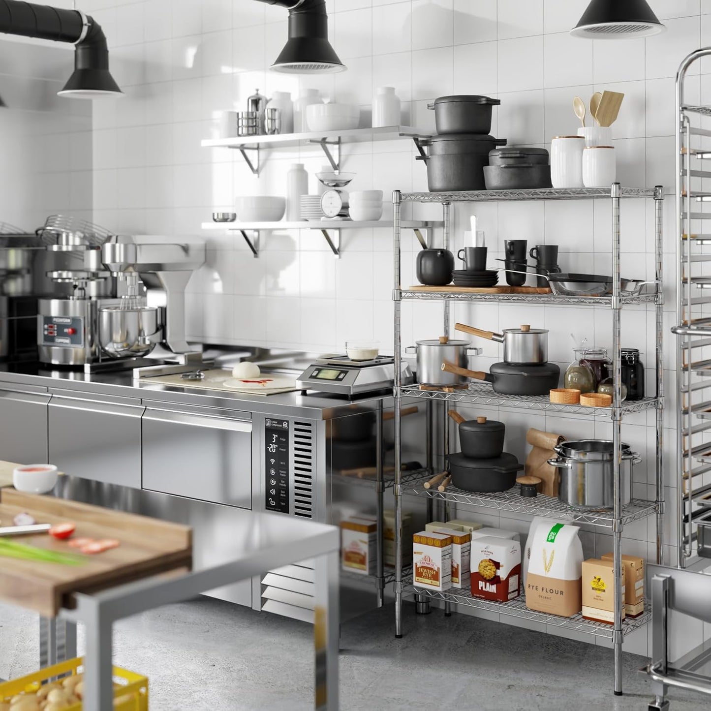 14" Deep x 36" Wide x 64" Height Wire Shelving Kit | 5-Tier | NSF Commercial Storage Rack Unit