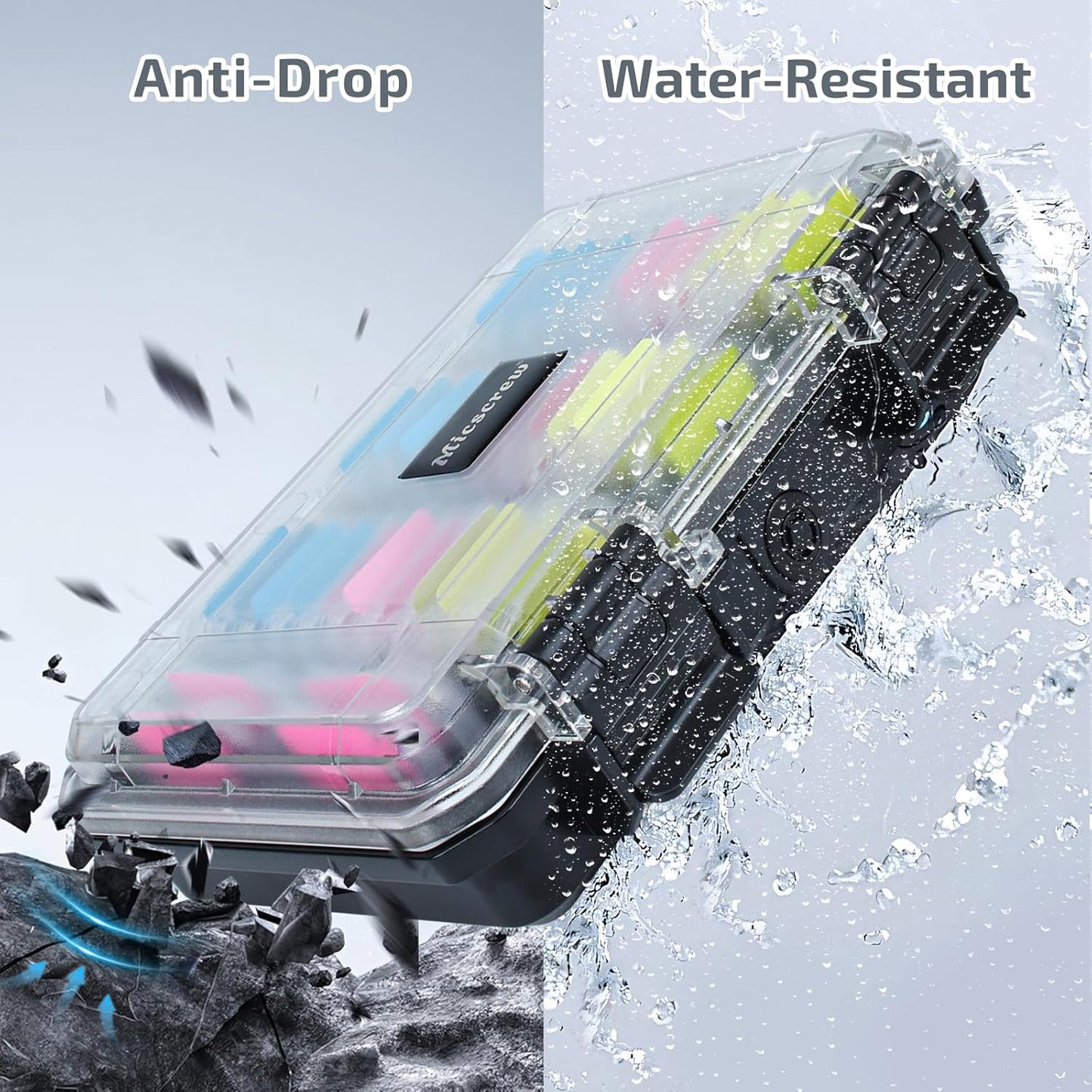 37 Slots Memory Card Case & 36 Transparent Card Cases & 60 Visual Sticky Notes, Water-Resistant Anti-Shock Anti-Dust SD Card Holder Storage,SD Card Case for Camera Memory Card（Clear Plastic）