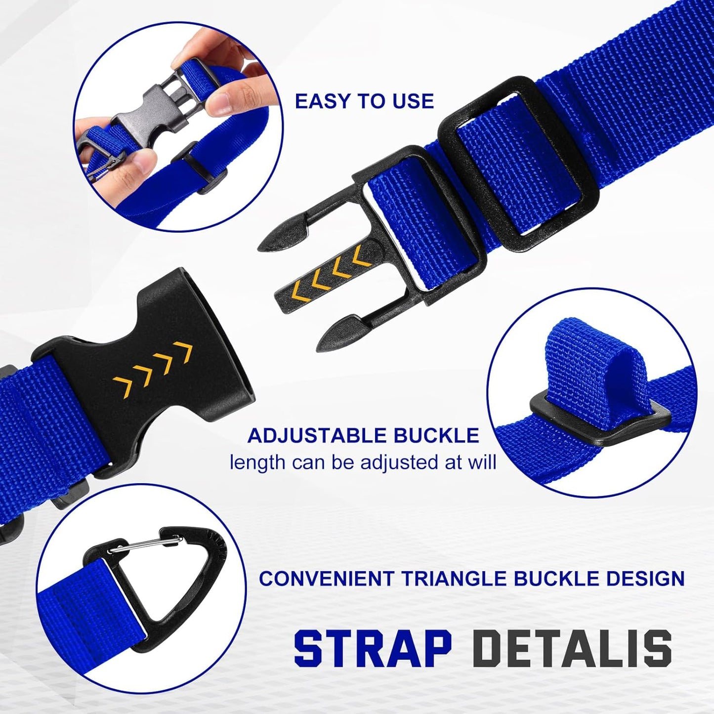 12 Pack 17 Inch Adjustable Extension Cord Holder Organizer with Triangle Clips for Garage Organization and Storage Heavy Duty Extension Cord Hanger for Men Workshop (Blue)