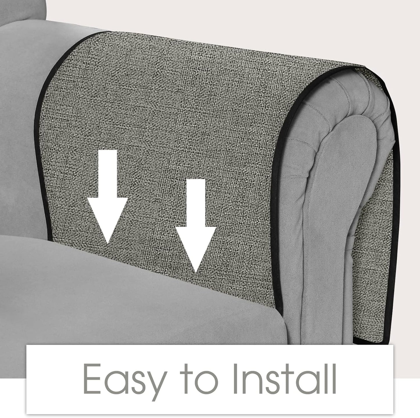 Joywell Recliner Chair Organizer Armchair Caddy Remote Control Holder for Couch Armrest Organizer Non Slip Sofa Armchair Caddie with 6 Pocket Storage for Magazine, Tablet, Phone, iPad, Light Grey
