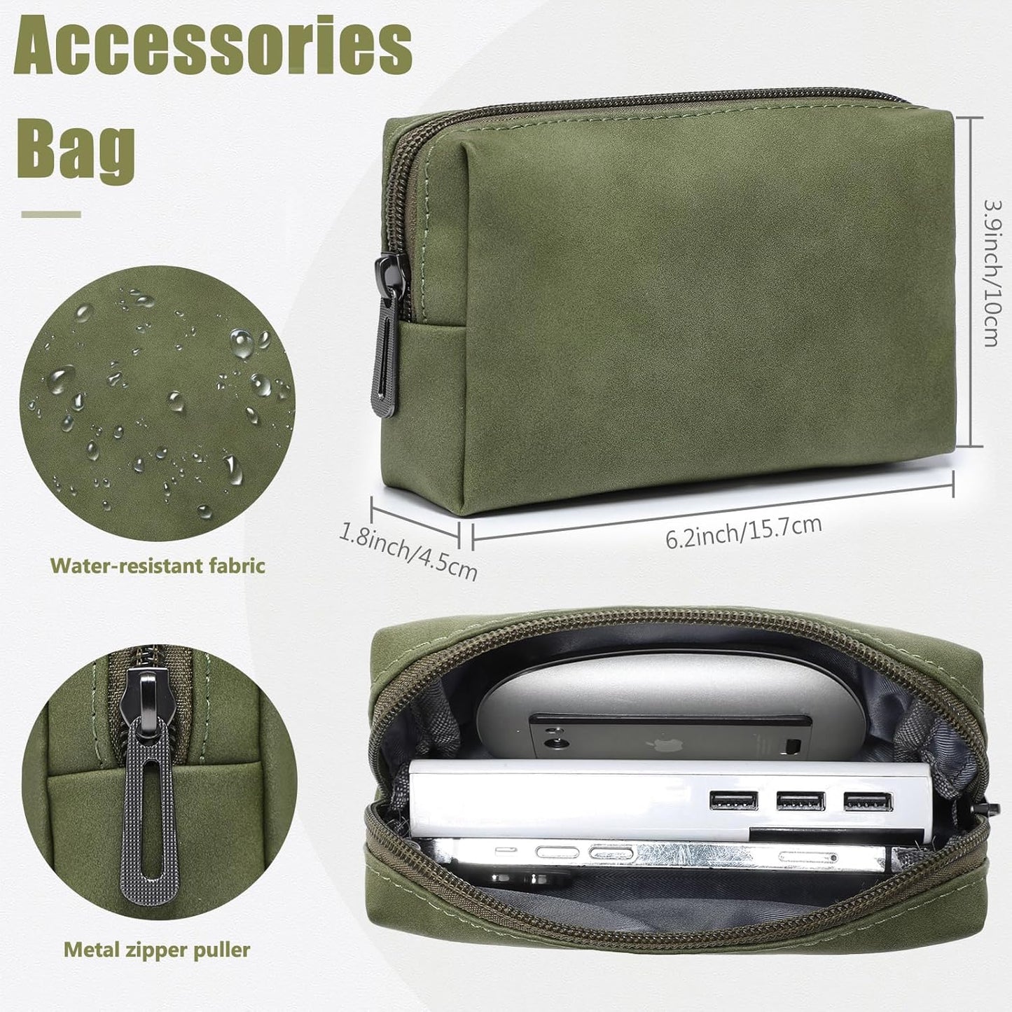 HYZUO 13.3-14 Inch Laptop Sleeve Case with Stand Feature for MacBook Pro 14 M5/M4/M3/M2/M1 2026-2021, MacBook Pro/Air 13.3, 13.5" 13.8" Surface Laptop, HP Spectre X360 13/14, Olive Green