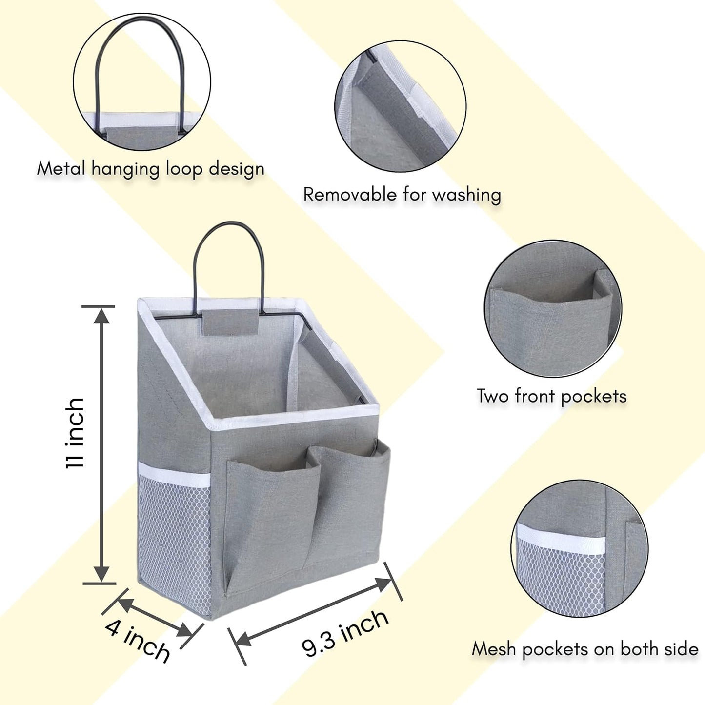 Wall Hanging Organizer Bag (Small) (Pink-2pcs)