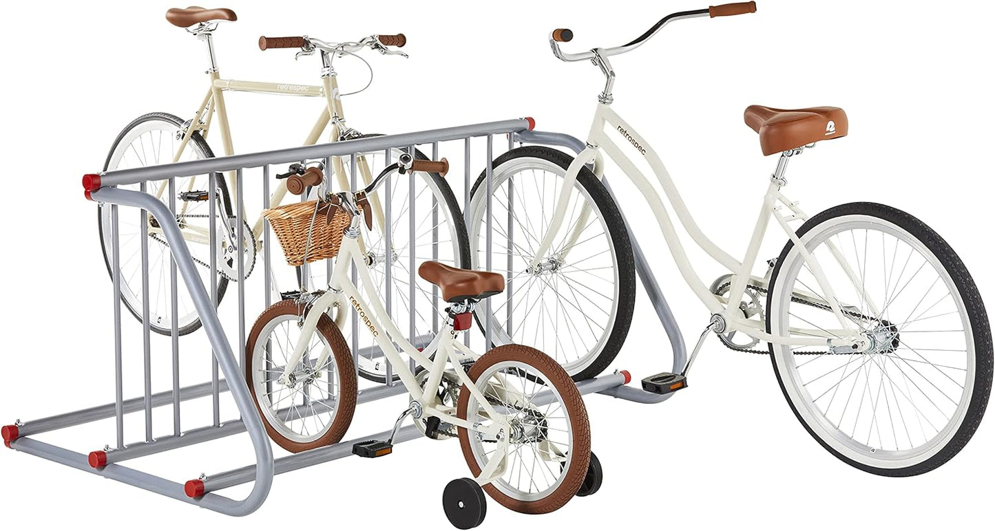 Retrospec Commercial Grid Bike Rack - Single & Double Sided - Bicycle Storage Stand for Garages, Stores, Schools & Universities Power Coated Steel