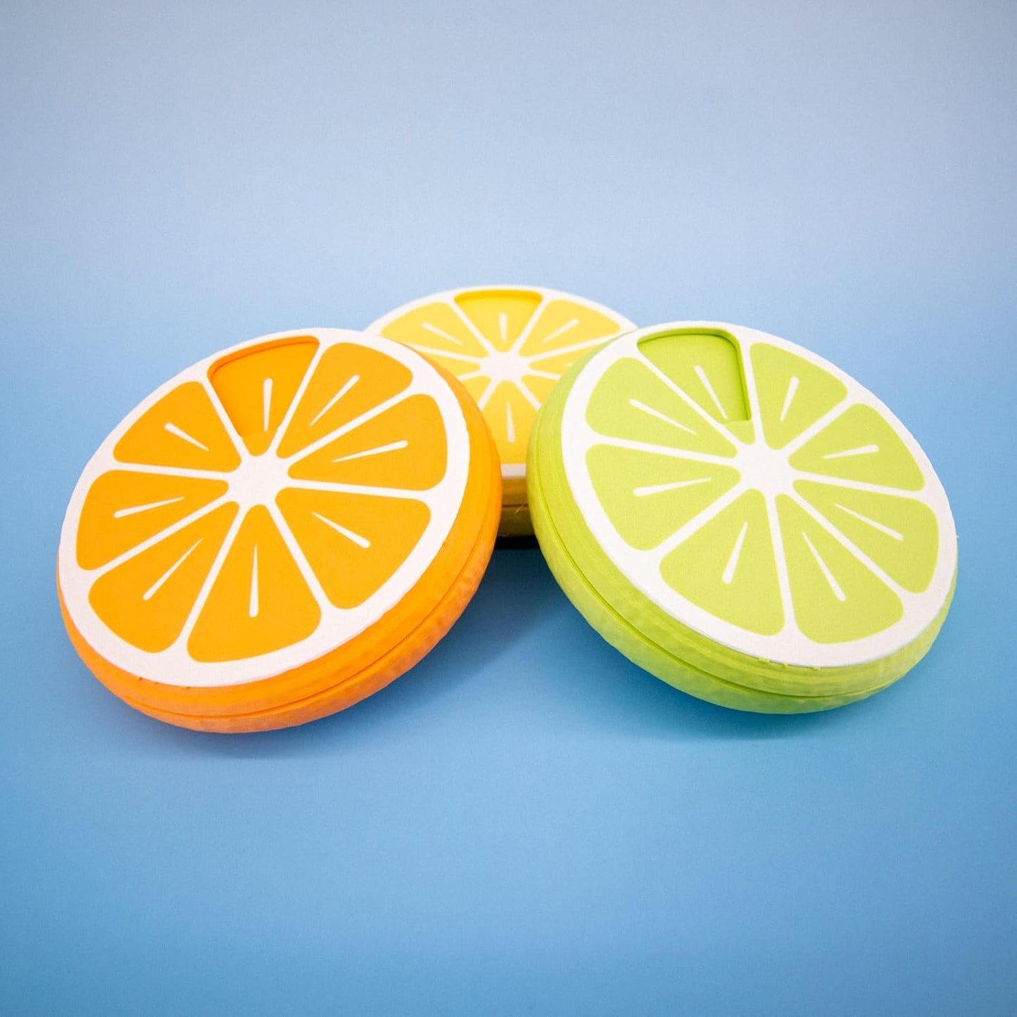 Pill Organizer 7 Day Large Citrus Box – Weekly Pill Organizer for Vitamins & Medicine, Cool Travel Pill Case, Portable 7-Day Pill Box (Yellow)