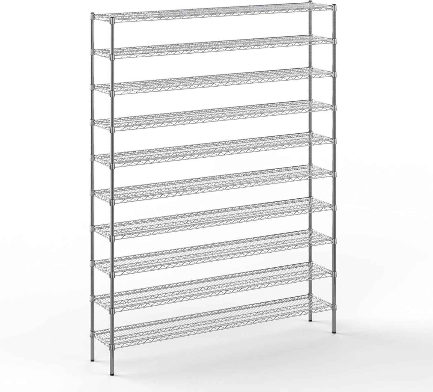 14" Deep x 72" Wide x 96" Height Wire Shelving Kit | 10-Tier | NSF Commercial Storage Rack Unit