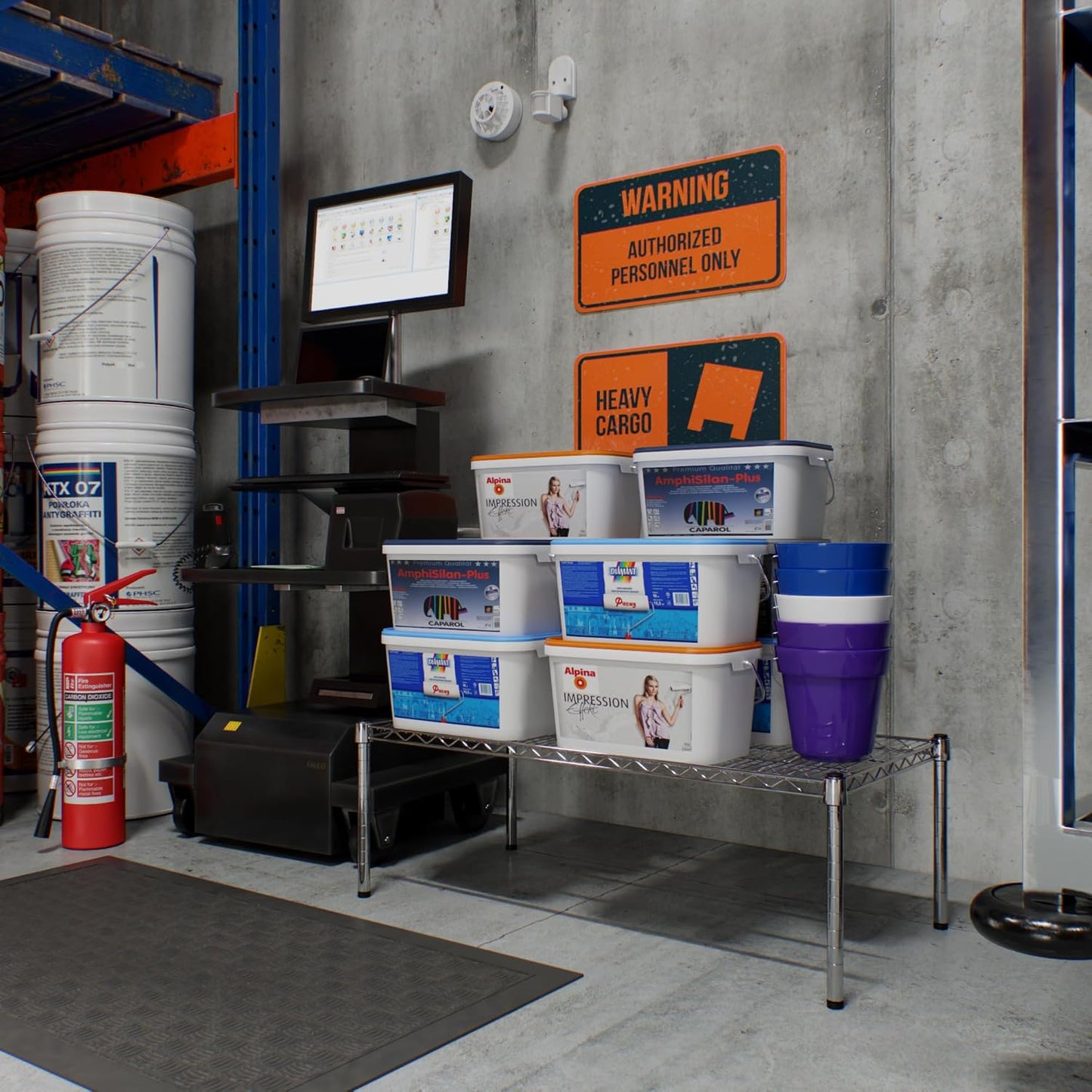 21" Deep x 42" Wide x 14" Height Wire Shelving Kit | 1-Tier | NSF Commercial Storage Rack Unit
