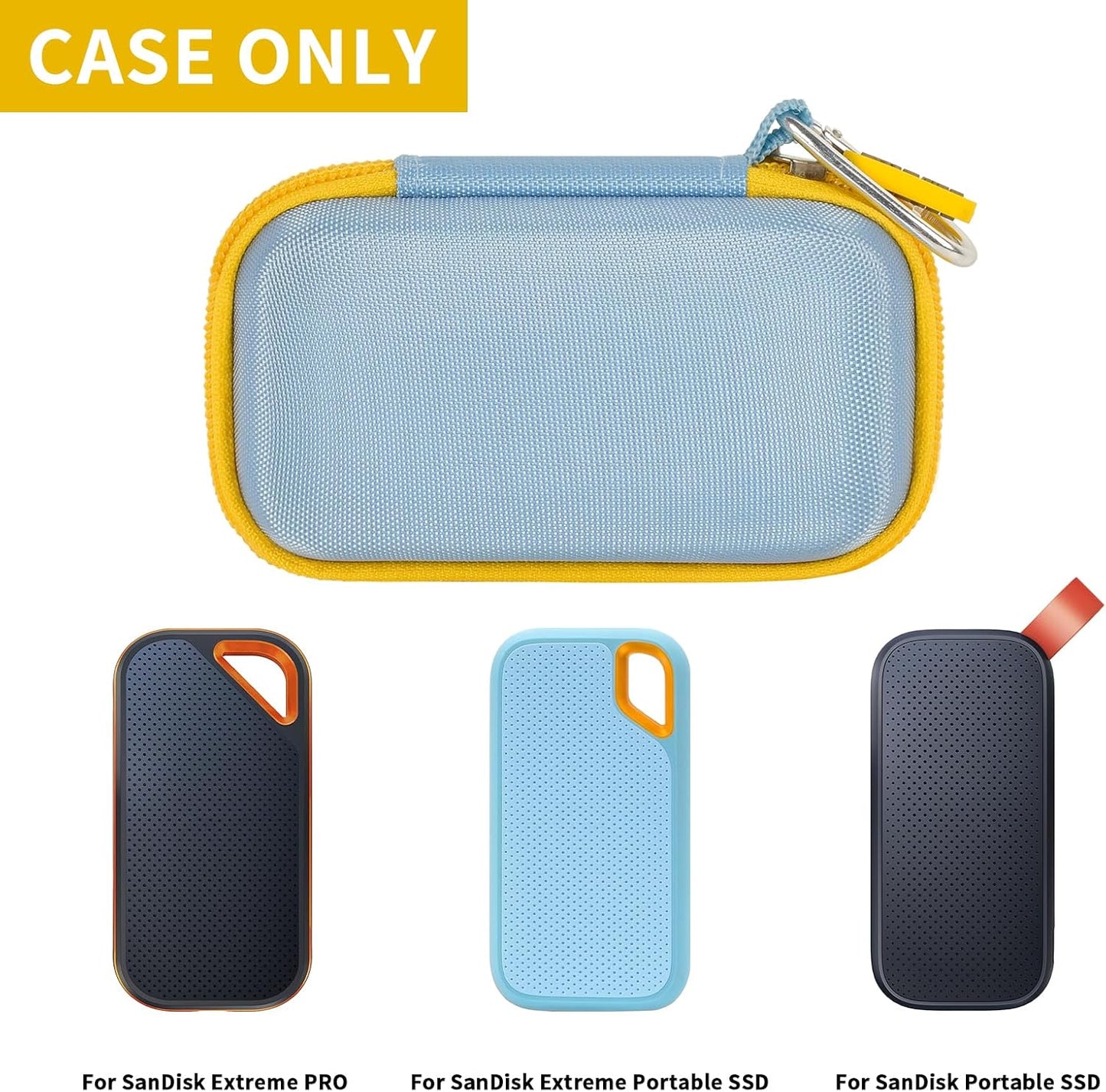 Hard Case Compatible with SanDisk Extreme PRO 500GB 1TB 2TB 4TB Portable External SSD. Carrying Travel Holder for Crucial X8 Solid State Drive (Box Only)-Blue