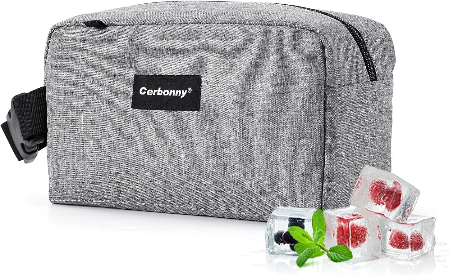 Cerbonny Small Cooler Bag Freezable Lunch Bag for Work School Travel, Leak-proof, Insulated, PVC Free, BPA Free, Waterproof, Easy to Clean