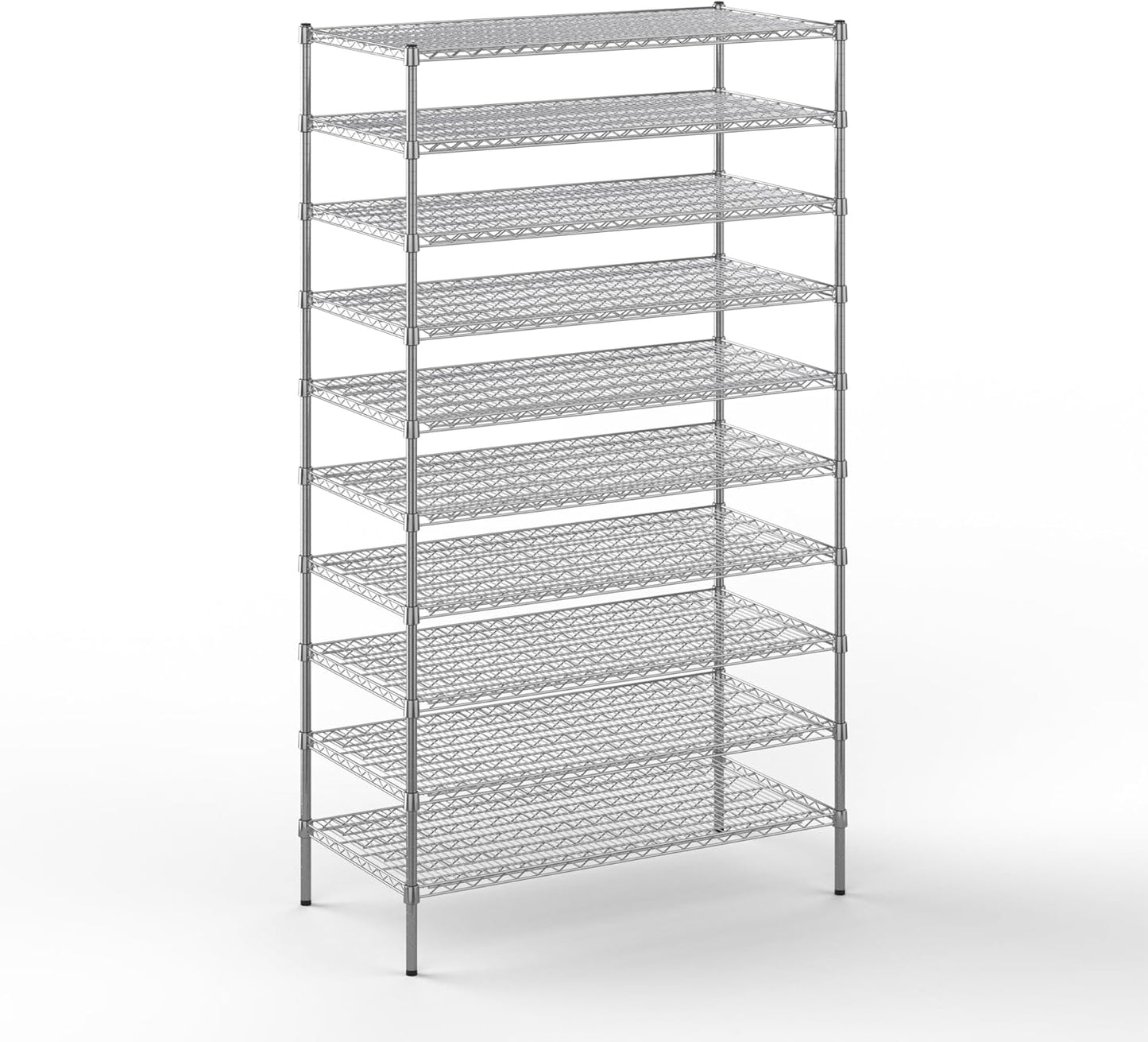 24" Deep x 48" Wide x 86" Height Wire Shelving Kit | 10-Tier | NSF Commercial Storage Rack Unit