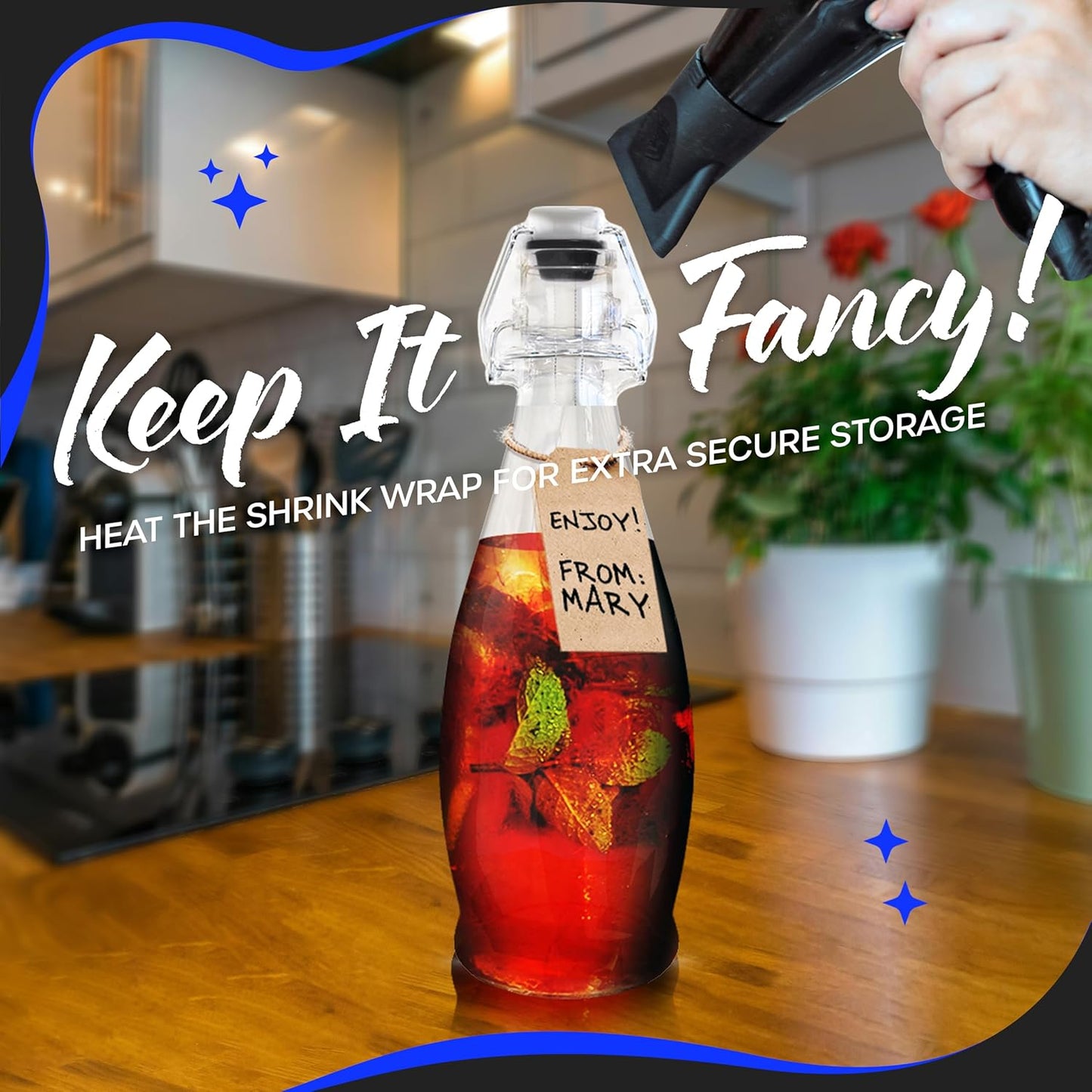 Nevlers 17 Oz Teardrop Flip Top Glass Bottle 12 Pack | Swing Top Glass Bottles with Airtight Lid, Brush, Funnel, Shrink Wrap, Tags & Marker | Beer Bottles For Home Brewing | Oil Bottle | Kombucha Jar