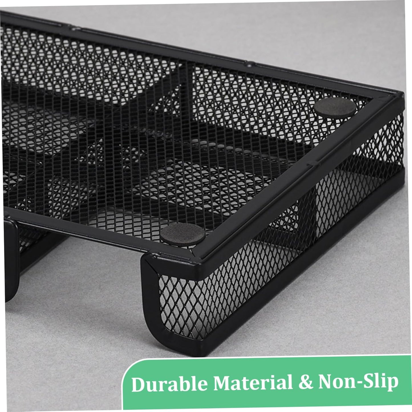 Desk Drawer Organizer Tray 6 Compartment Mesh Organizers 11x6x1.4" Small Metal Pencil Organizer Pen Pencil Tray for Home Office School Supplies Desktop Desk, Drawer org