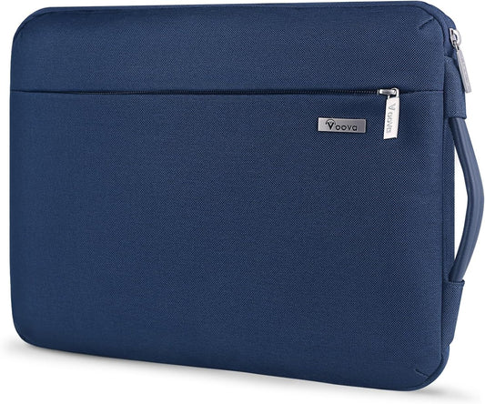 Voova Laptop Sleeve Case 14 15 Inch with Handle, 360° Protective Waterproof Slim Computer Bag Cover Compatible with MacBook Air 15 M2/M3/M4 2024-2025, MacBook Pro 14/15, Hp Chromebook 14, Blue