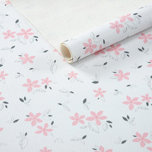 2 Rolls 18" W x 96" L Floral Drawer and Shelf Liner for Cabinets, Non-Adhesive Strong Grip Non-Slip Flower Shelf Cabinet Kitchen Shelf Liners for Kitchen Cabinets