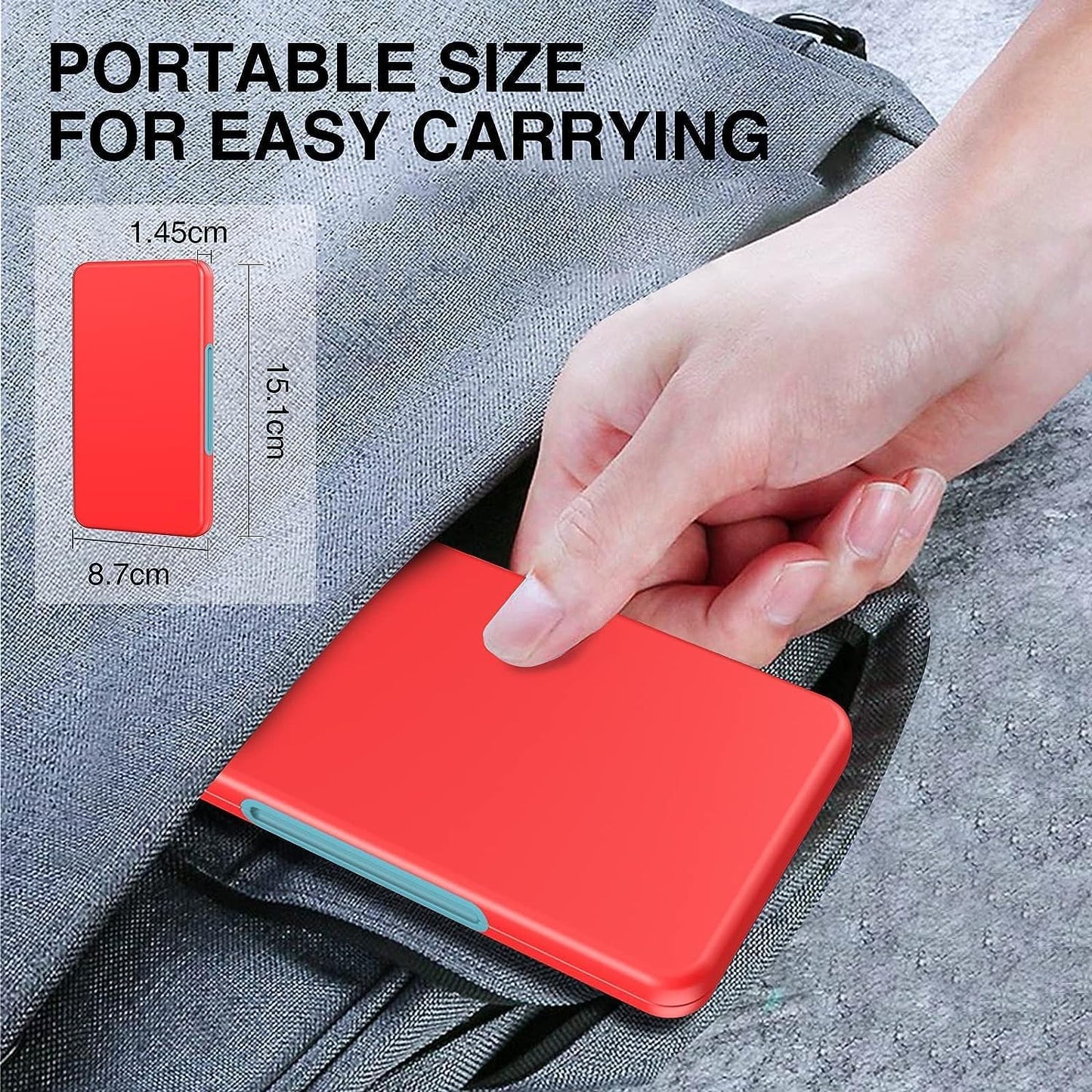 HEIYING SD Card Holder for SD/TF Cards,Portable Memory Card Storage Case Compatible with 20 SDXC SDHC and 20 TF Cards Slots