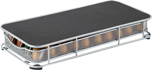 Restaurantware Restpresso 14.8 x 7.3 x 2.4 Inch Coffee Capsule Drawer 1 Heavy-Duty Pod Drawer - Holds 40 Nespresso Capsules Grip Top Iron Espresso Pod Organizer Mesh Tray Pods Not Included
