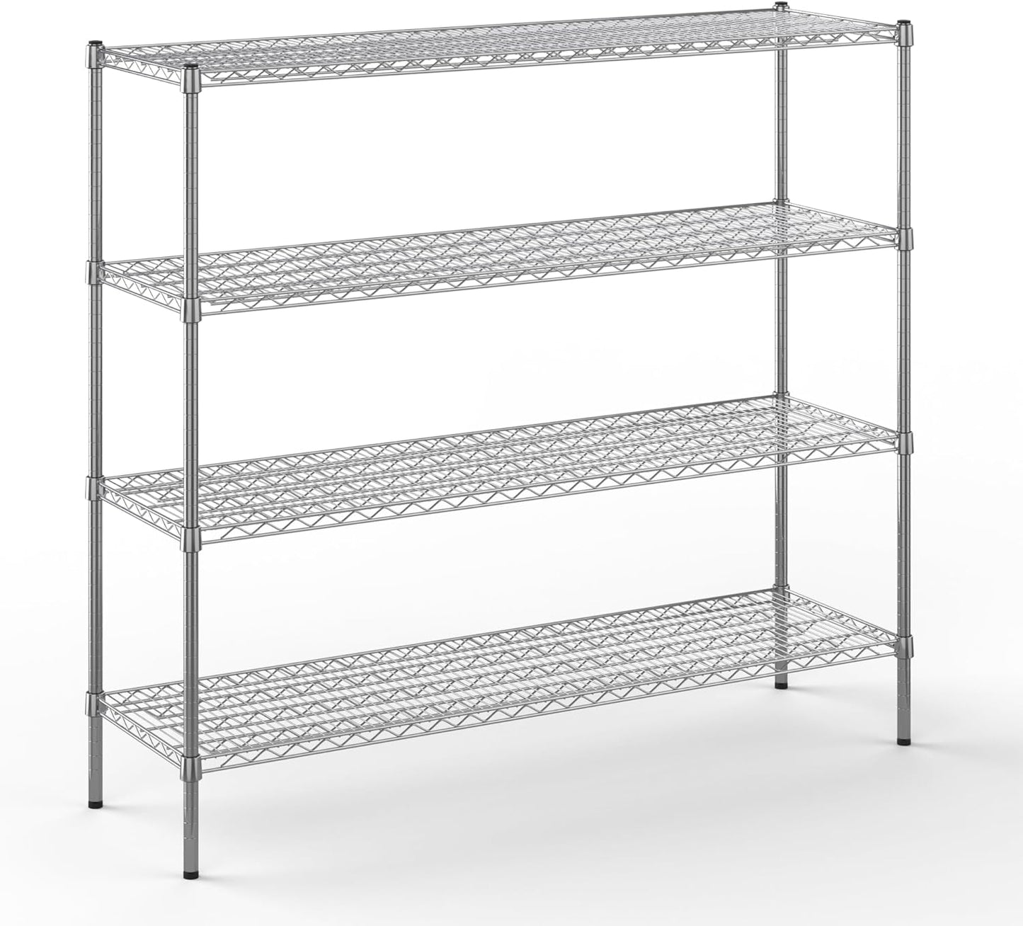 18" Deep x 60" Wide x 54" Height Wire Shelving Kit | 4-Tier | NSF Commercial Storage Rack Unit
