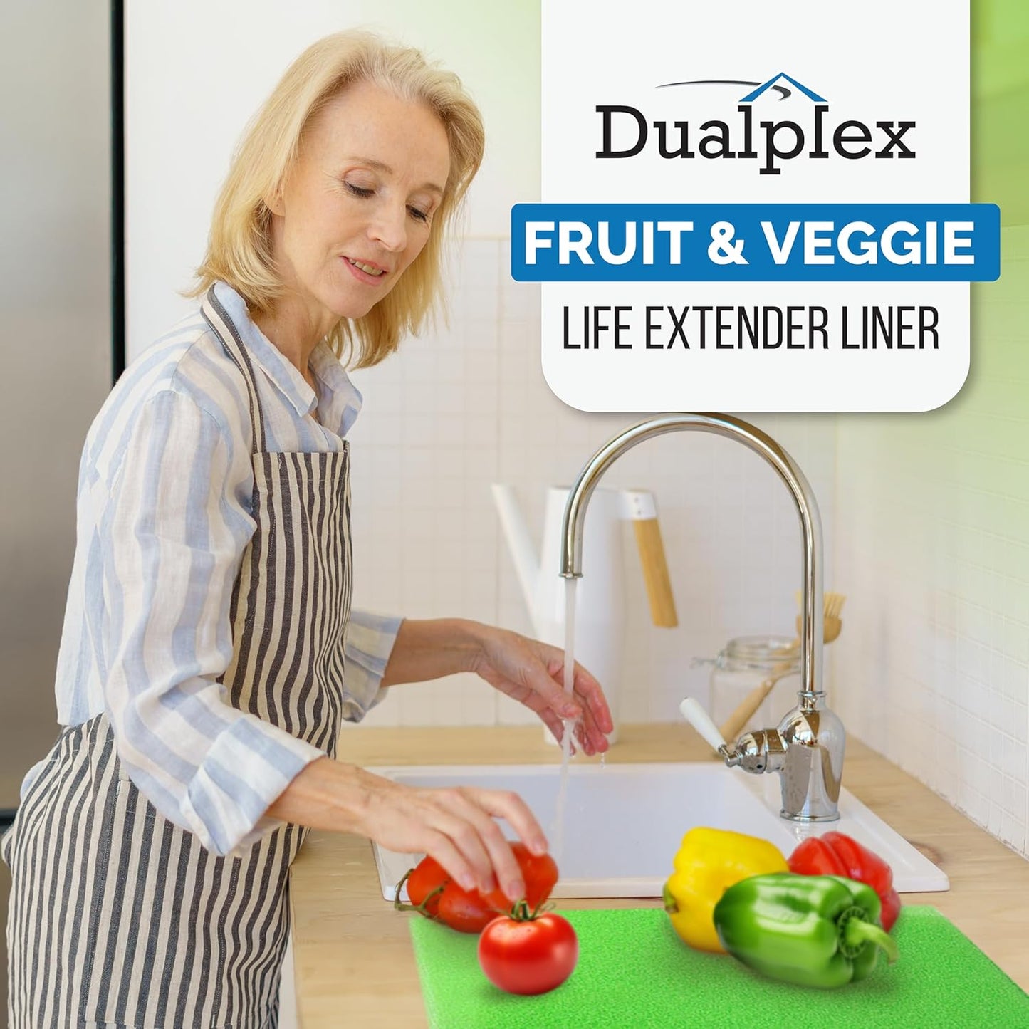 Fruit & Veggie Life Extender Drawer Liner - Refrigerator Liners, Refrigerator Organizers and Storage, Fridge Liners for Refrigerator Shelf Liners, Refrigerator Liners for Shelves, Fridge Shelf Liners