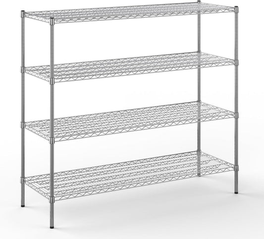 21" Deep x 60" Wide x 54" Height Wire Shelving Kit | 4-Tier | NSF Commercial Storage Rack Unit