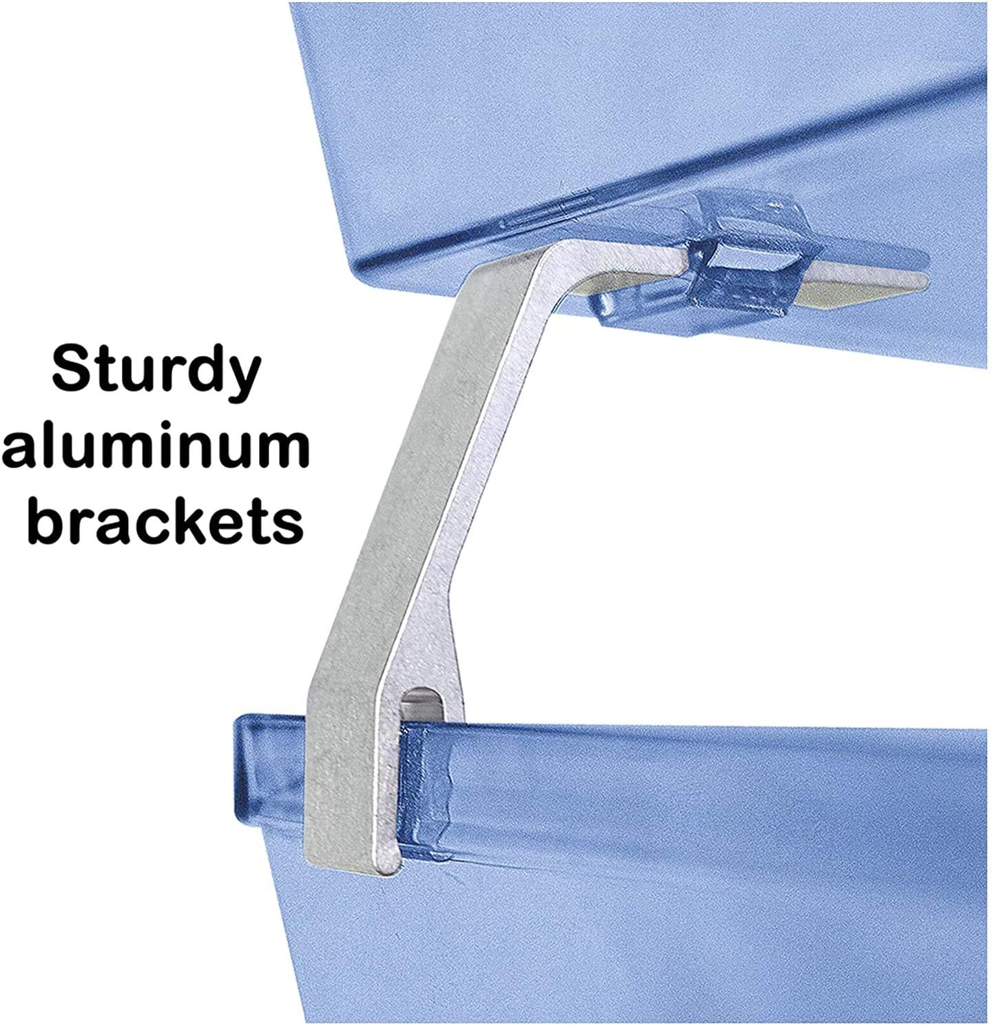 Acrimet Facility 2 Tier Letter Tray, Front Load, Letter Size/A4, Desktop File Organizer, Plastic (Clear Blue Color)