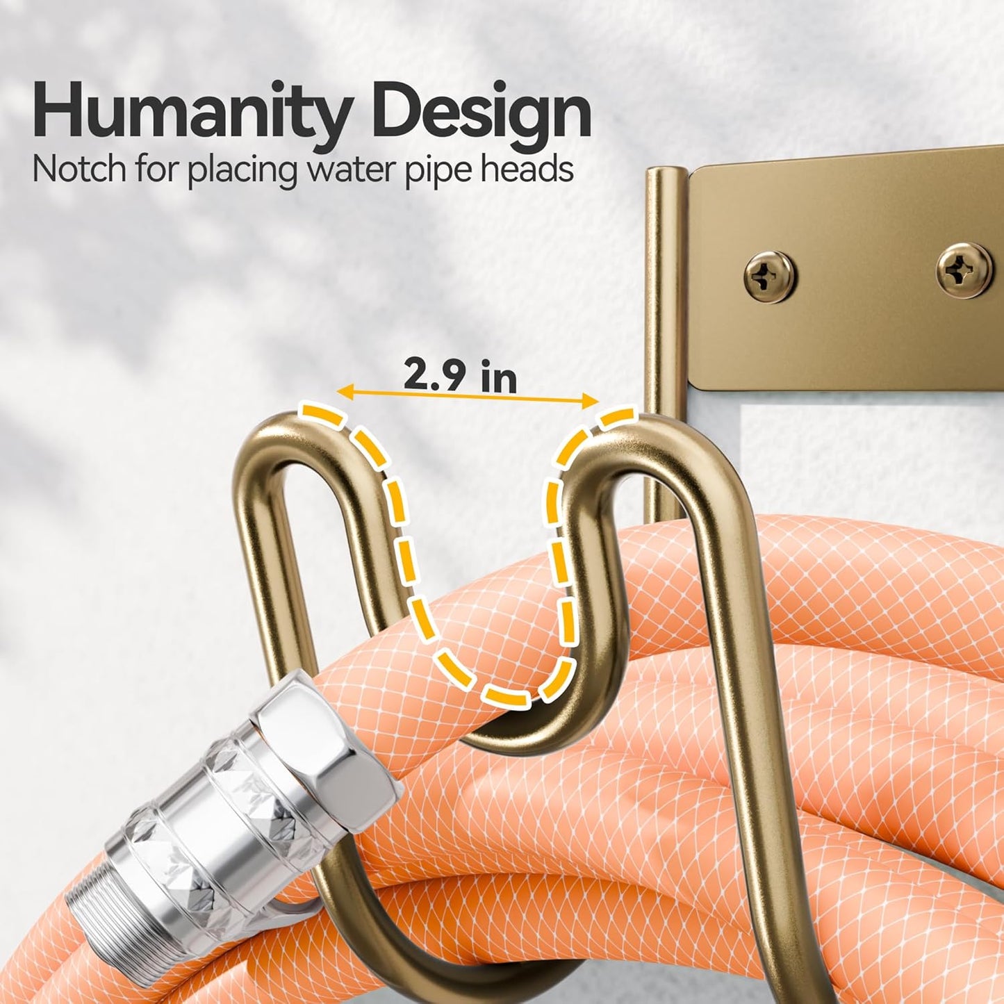 Bronze Metal Garden Hose Holder - Wall Mounted Water Hose Holder - Hose Hanger Heavy Duty for Water Hose Extension Cords Vacuum Hose (1 Pack)