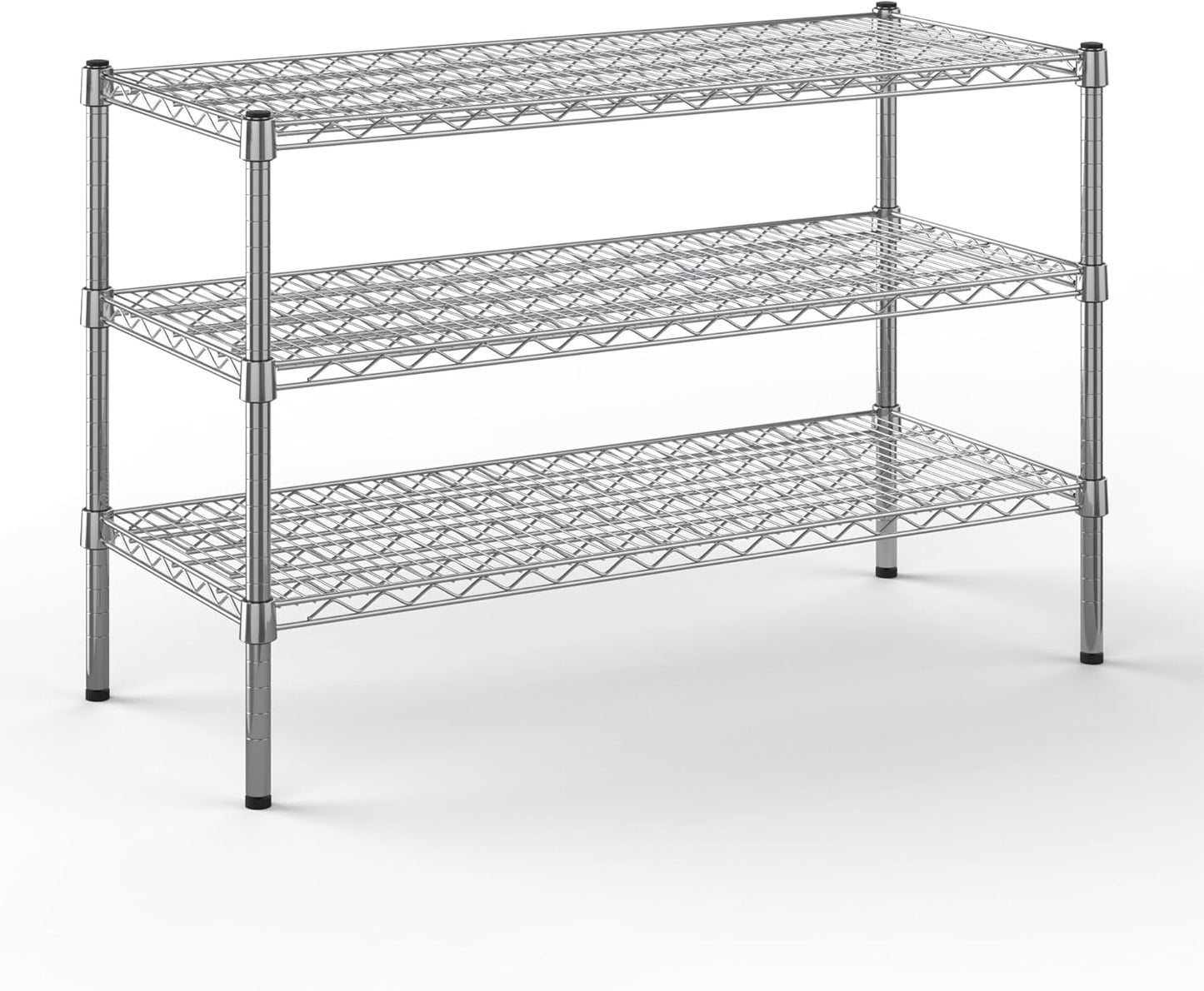 18" Deep x 42" Wide x 27" Height Wire Shelving Kit | 3-Tier | NSF Commercial Storage Rack Unit