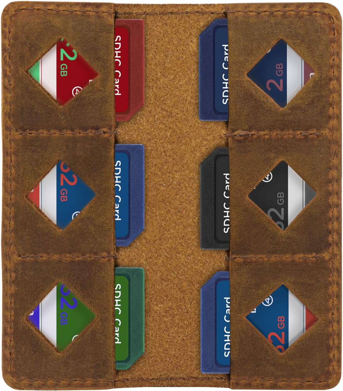MegaGear Leather SD Card Holder with 12 Card Slots