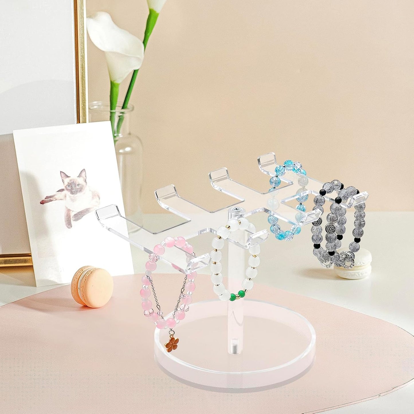 Bigfety Bracelet Holder Organizer, Acrylic Bracelet Display Stand for Women