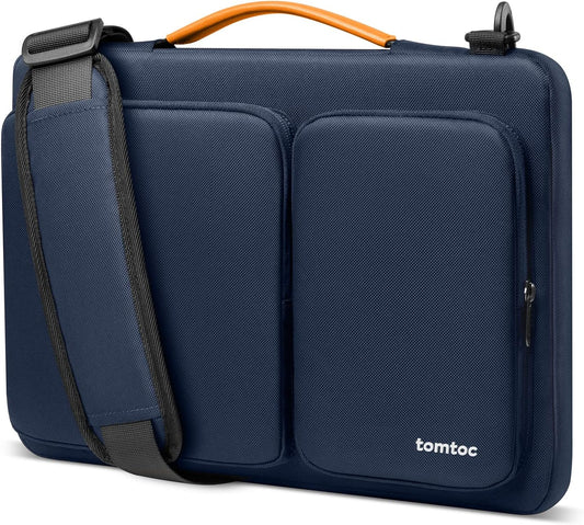 tomtoc Laptop Shoulder Bag for 2025 14 Inch MacBook Pro M5/M4/M3/M2/M1 Pro/Max 2025-2021, 13.5-14.4 Surface Laptop 7/6/Studio 2, Surface Book 3, 360 Protective Case Fit Asus VivoBook