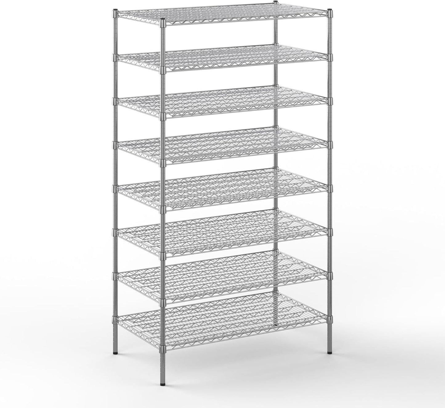 24" Deep x 42" Wide x 74" Height Wire Shelving Kit | 8-Tier | NSF Commercial Storage Rack Unit