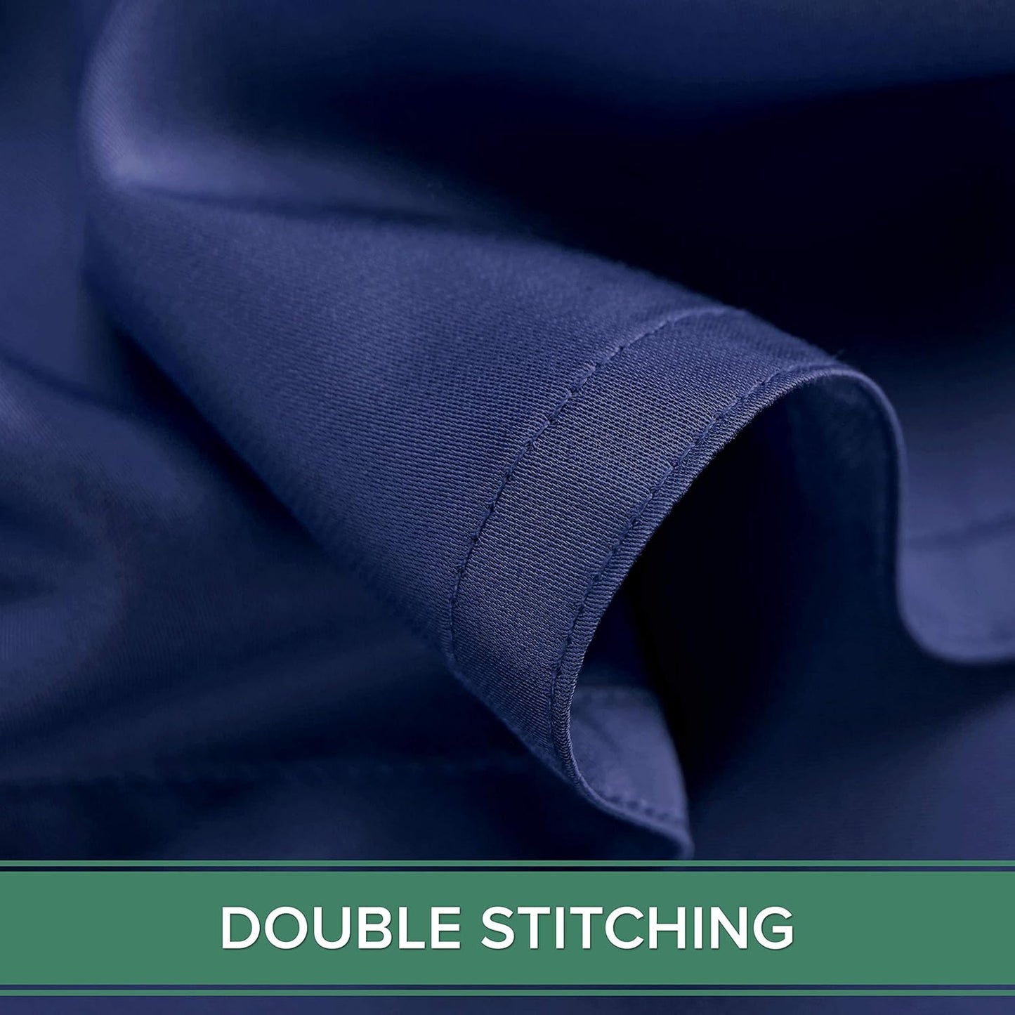 Queen Pillowcases by Pure Bamboo, Genuine 100% Organic Viscose Derived from Bamboo, Luxuriously Soft & Cooling, Double Stitching, Envelope Closure (2 Queen Pillowcases, Cobalt Blue)