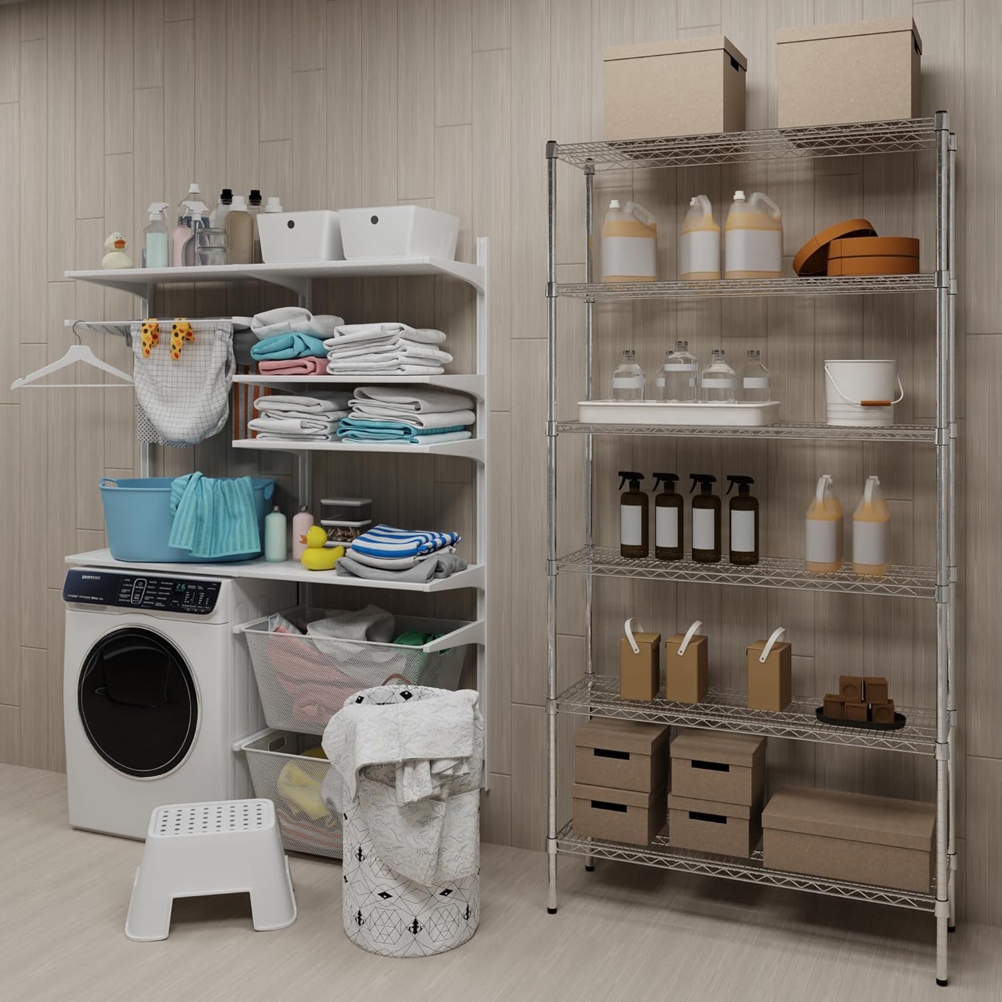 14" Deep x 42" Wide x 74" Height Wire Shelving Kit | 6-Tier | NSF Commercial Storage Rack Unit