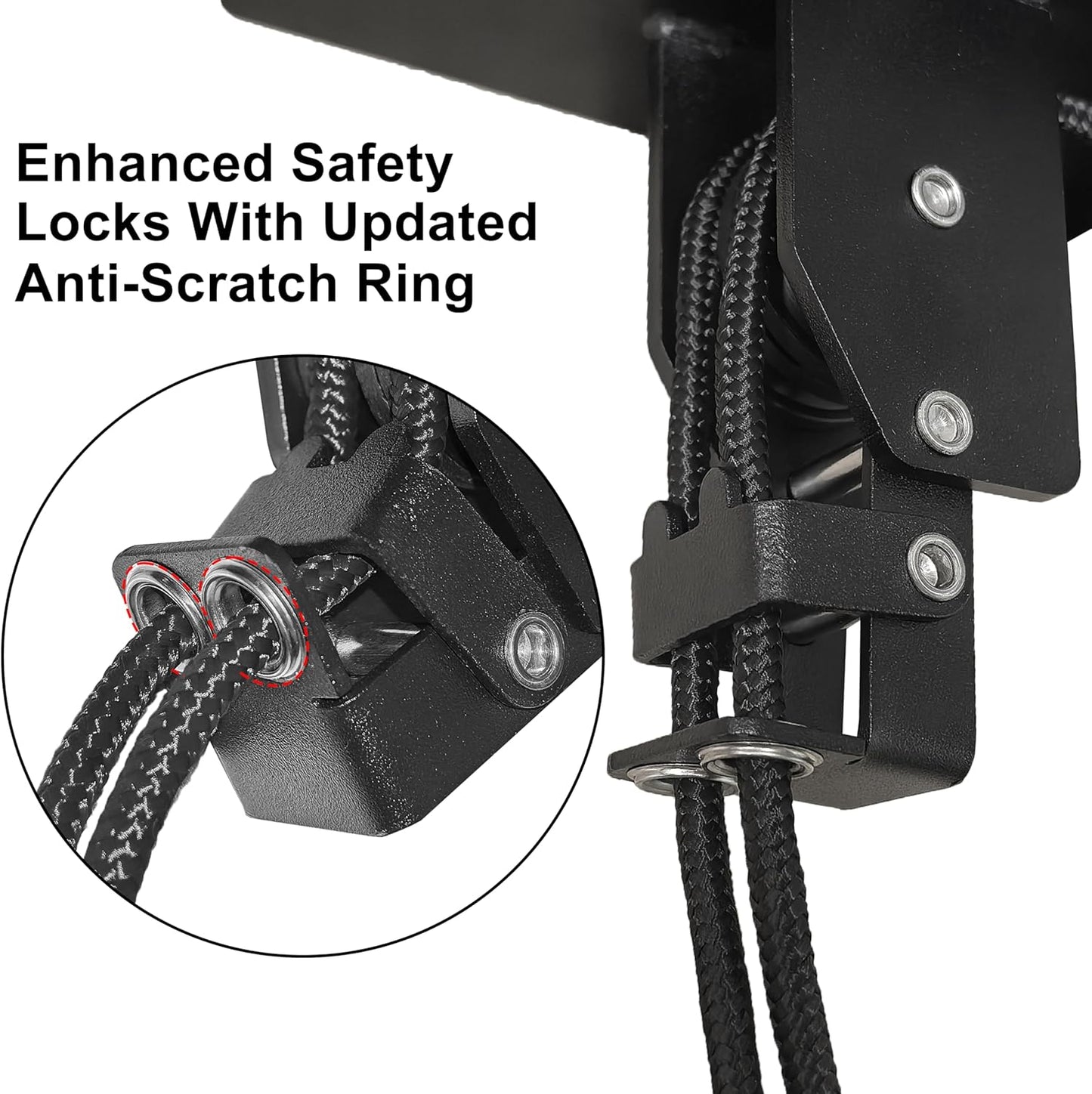 2025 Upgrade Cargo Box Garage Pulley System, Garage Ceiling Hoist Heavy-Duty Holds up to 150 lbs Capacity, Fit 10-14 Foot Ceilings, Black