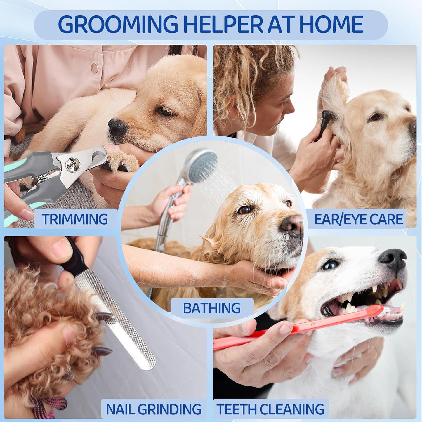 Pet Grooming Hammock for Small Dogs & Cats - Nail Trimming Sling with Clippers, Nail File, & Scissors - XXS Hanging Grooming Harness for Safe & Easy Nail Care