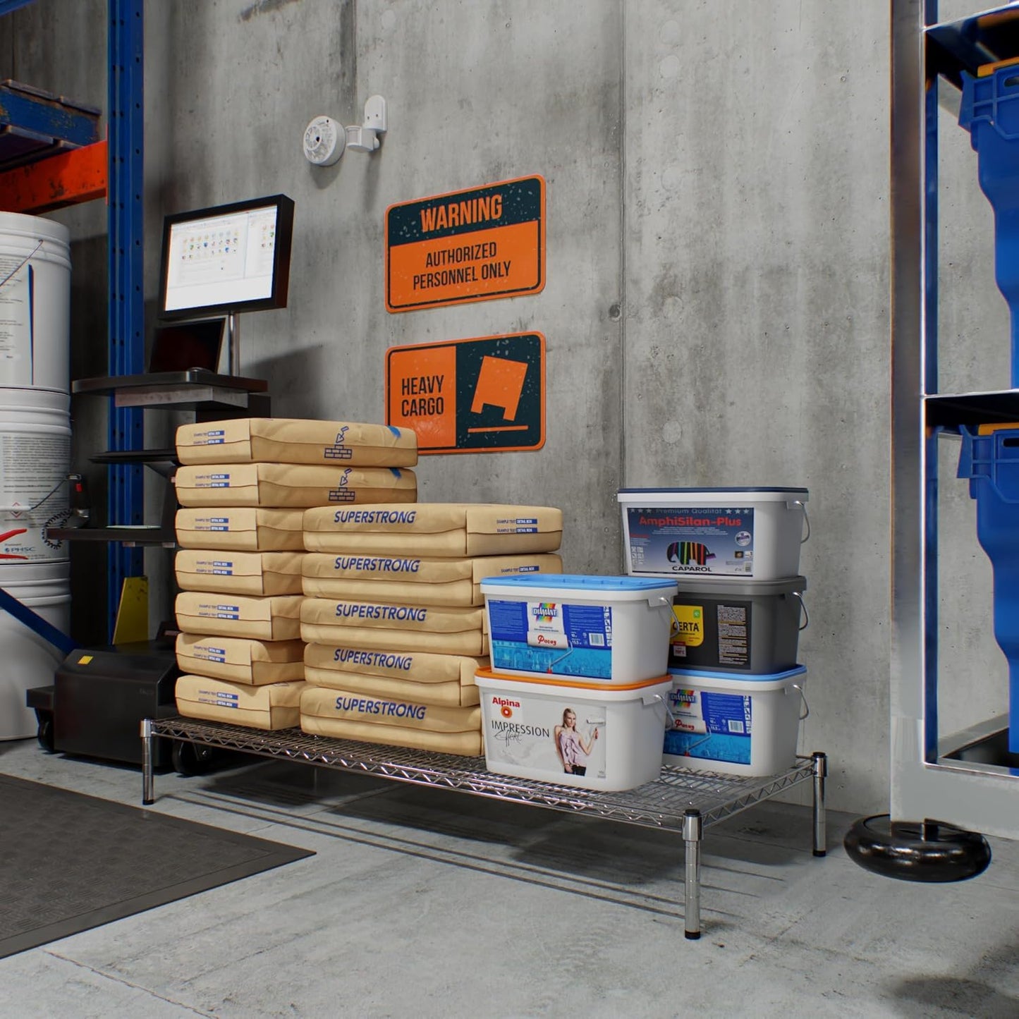 24" Deep x 60" Wide x 8" Height Wire Shelving Kit | 1-Tier | NSF Commercial Storage Rack Unit