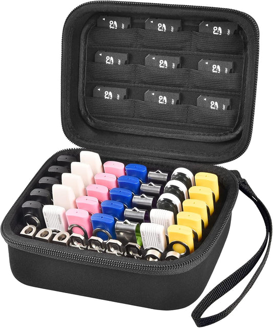 Comecase USB Flash Drive Case, Thumb Drive, Memory Card SD SDXC SDHC Card Holder Organizer, Electronic Accessories Storage Bag for SanDisk/SamData/Samsung/TOPESEL/PNY