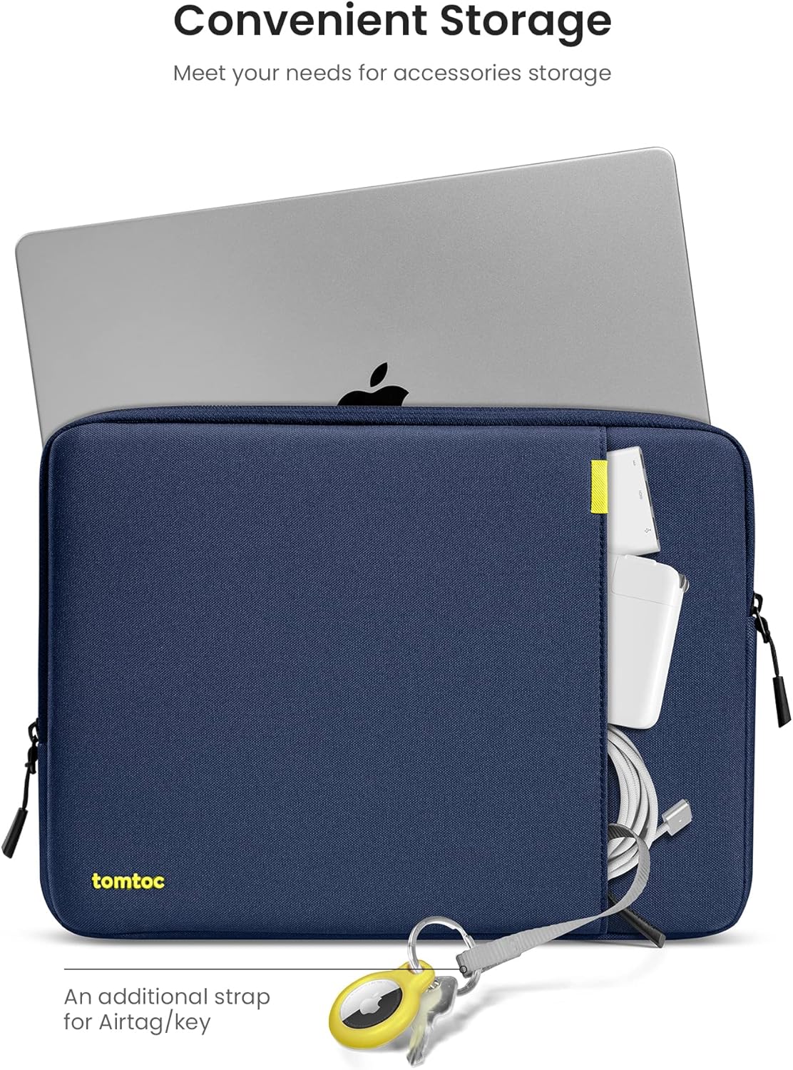 tomtoc 360 Protective Laptop Sleeve Set for 16-inch MacBook Pro M4/M3/M2/M1 Pro/Max A3403 A3186 A2991 A2780 A2485 2024-2019, Dell XPS 16 Plus Laptop, Water-Resistant MacBook Case with Accessory Pouch