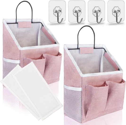 Wall Hanging Organizer Bag (Small) (Pink-2pcs)