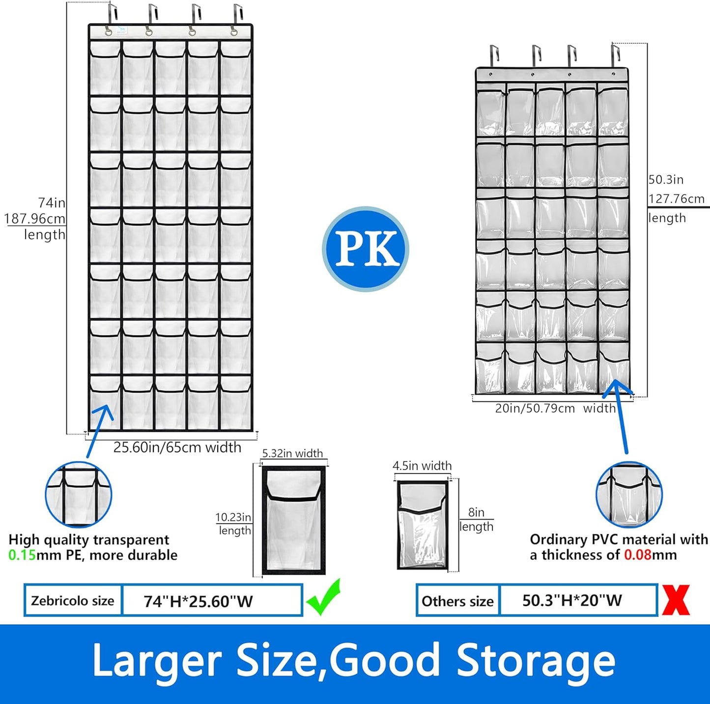 over the door shoe organizer,2025 upgraded,over the door shoe organizer,35 Huge clear pockets,over door shoe organizer,Store size 13 shoes,Strong material,hooks Suitable for various doors,White