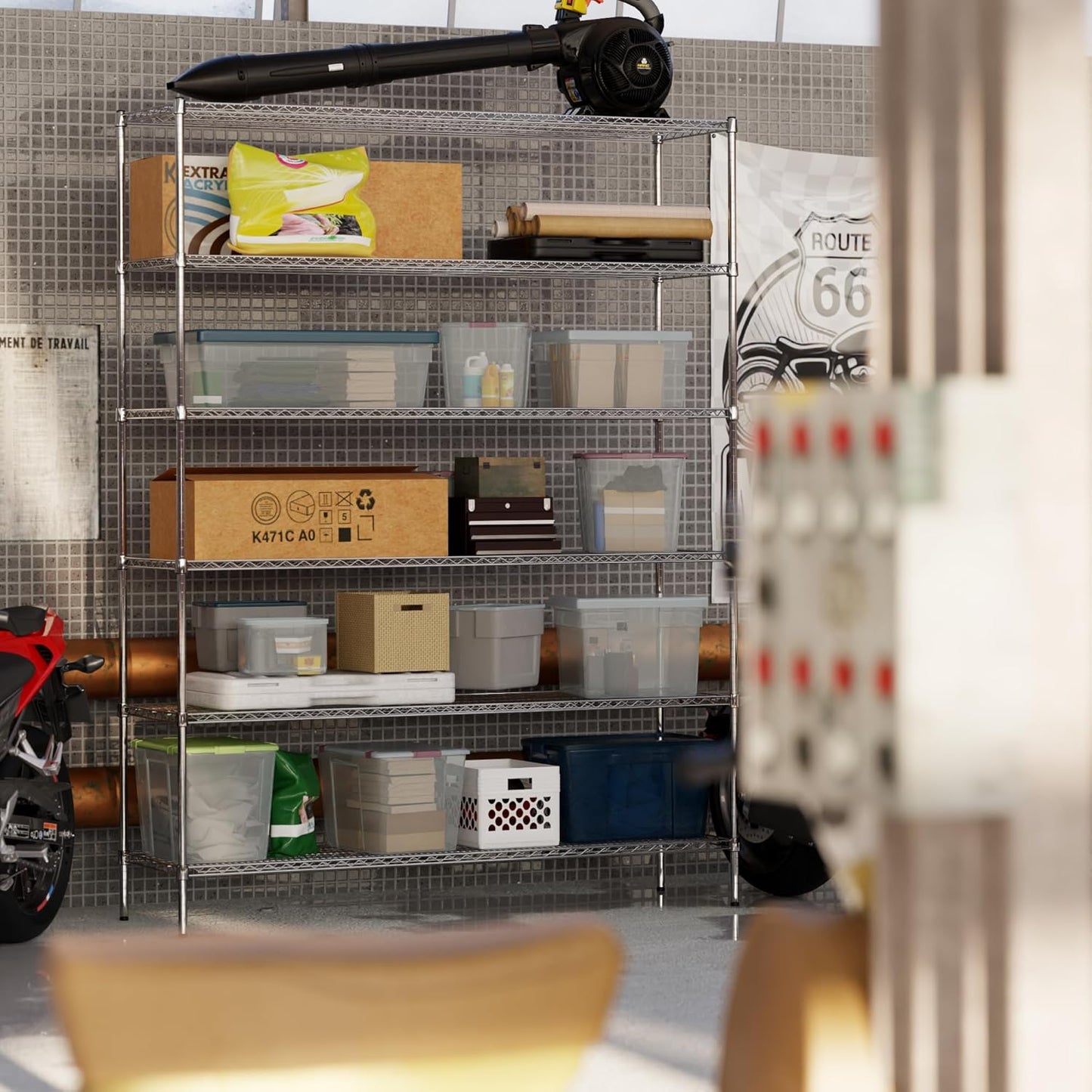 21" Deep x 72" Wide x 96" Height Wire Shelving Kit | 6-Tier | NSF Commercial Storage Rack Unit