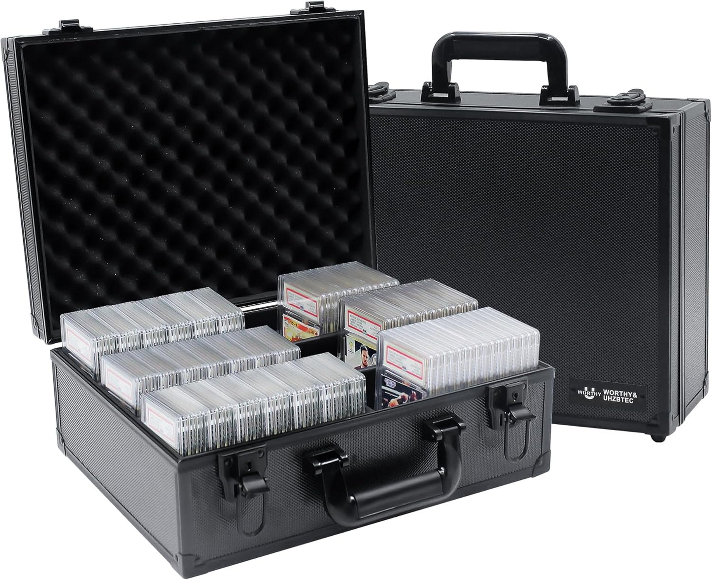 Graded Card Storage Box; Durable Sports, PSA Card Storage Case- Trading Card Storage Box - PSA Slab Case For Top Loaders (BLACK, 16.5x13.3x6.9 inches)