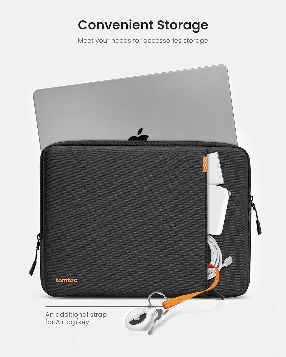 tomtoc 360 Protective Laptop Sleeve Set for 13-inch MacBook Air M4/A3240 2025, M3/A3113, M2/A2681 M1/A2337, 13-inch MacBook Pro M2/A2686 M1/A2338, Water-Resistant Laptop Case with Accessory Pouch