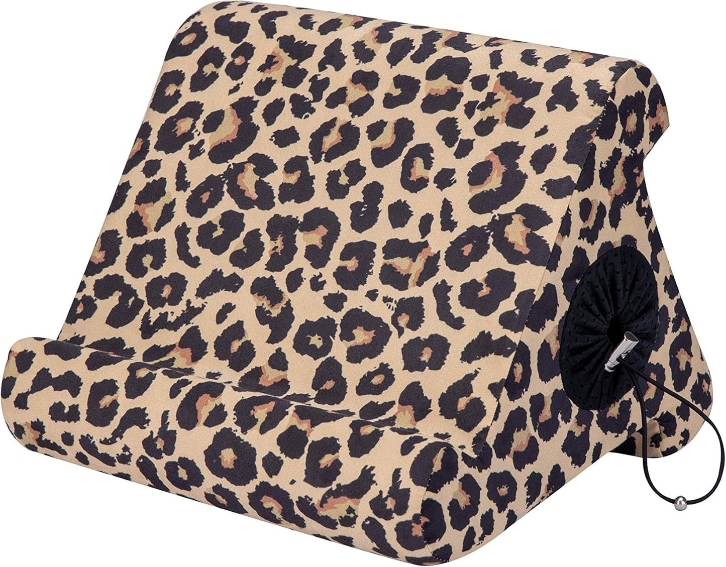 Flippy Original Tablet Pillow Stand & iPad Holder for Lap, Desk & Bed, Multi-Angle with Cubby Storage, Compatible with Kindle, Fire, iPad Pro, Air & Mini, Samsung Galaxy & iPhone, Def Leopard