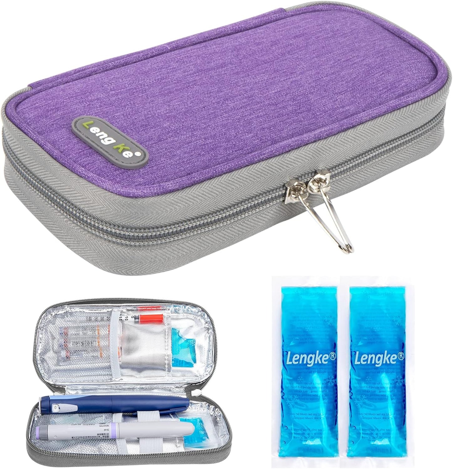 YOUSHARES Insulin Cooler Travel Case - TSA Approved for Ozempic, Mounjaro Injection Pen, Diabetic Medication Cooling Bag for Zepbound, Refrigerated Diabetes Storage Kit with 2 Ice Pack