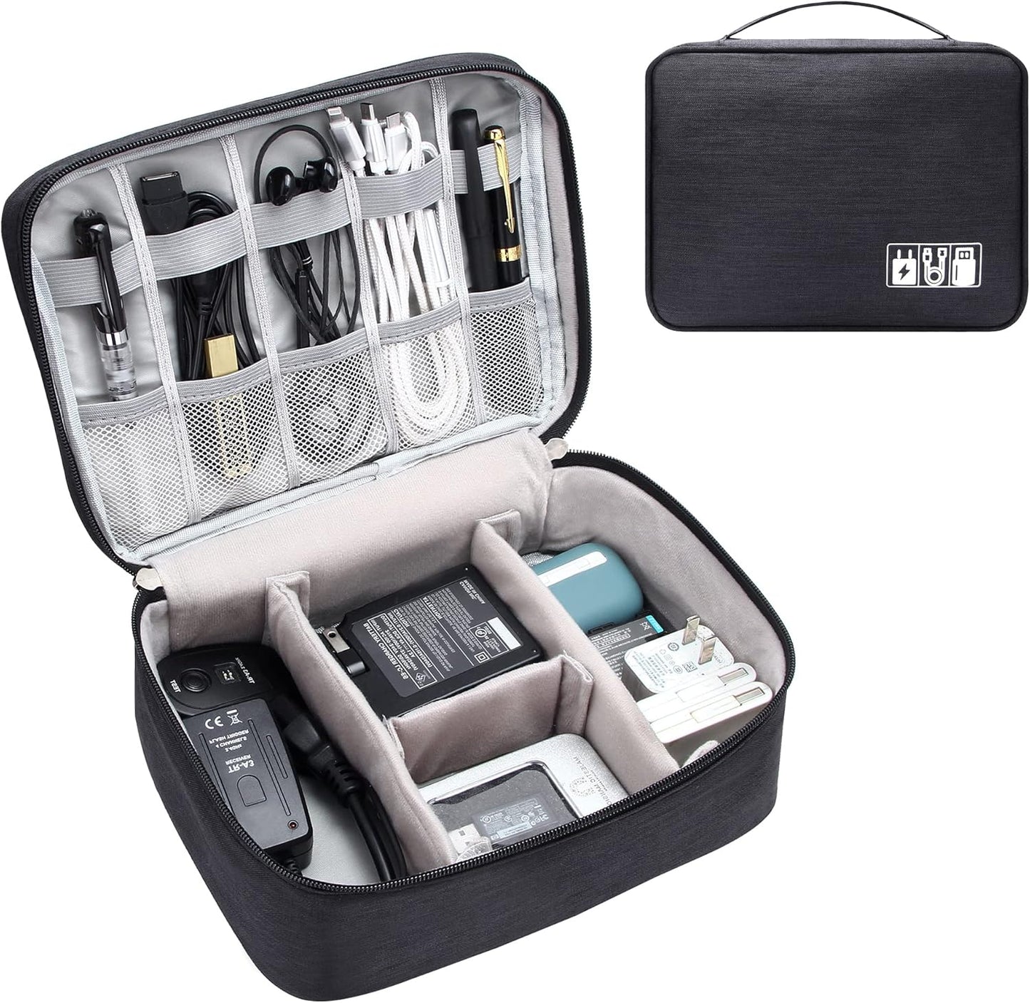 Electronics Organizer Travel Cable Organizer Bag Waterproof Portable Digital Storage Bag Electronic Accessories Case Cable Charger Organizer Case