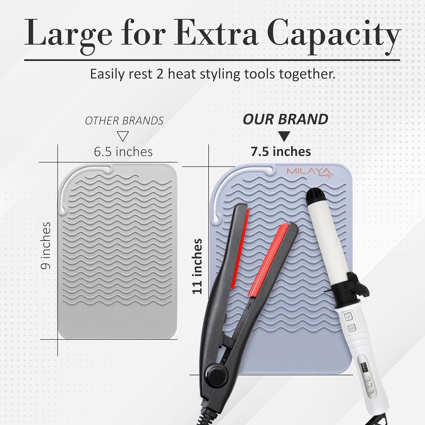 Heat Resistant Mat - Curling Iron Holder - Silicone Heat Resistant Mat - Makeup Mat - Hot Tools Mat - Hot Tools Flat Iron Holder - Vanity Decor - Vanity Accessories