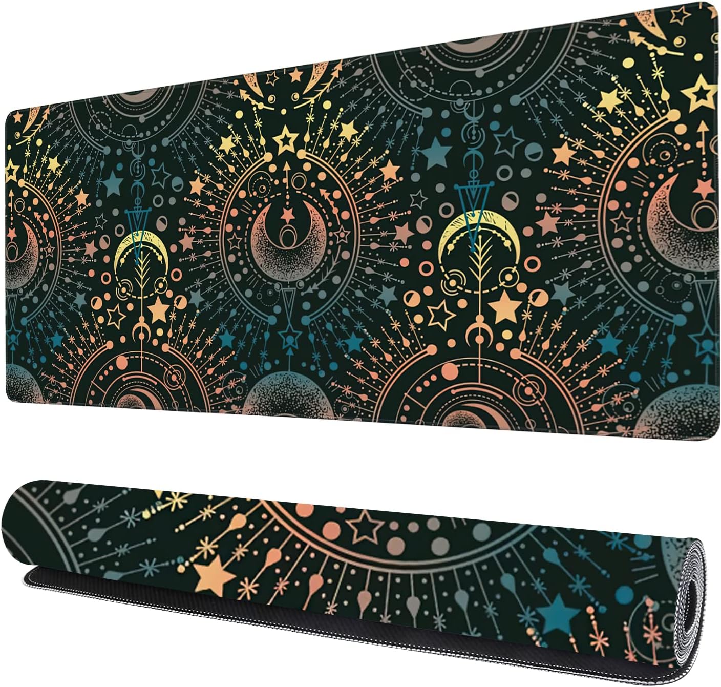 Alchemy Magical Astrology Gaming Mouse Pad XXL Large Desk Mouse Pad Keyboard Mat with Stitched Edges Waterproof Non-Slip Desk Mat for Laptop,Keyboard,Computer 35.4 * 15.7 Inch