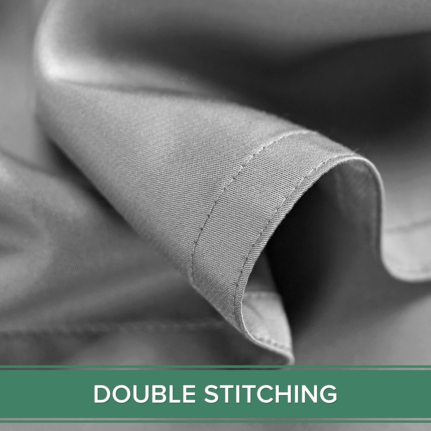 King Pillowcases by Pure Bamboo, Genuine 100% Organic Viscose Derived from Bamboo, Luxuriously Soft & Cooling, Double Stitching, Envelope Closure (2 King Pillowcases, Stone Grey)