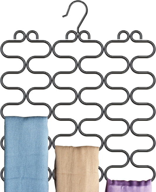 Deco Brothers Scarf Hanger for Closet, 23 Loop, Black