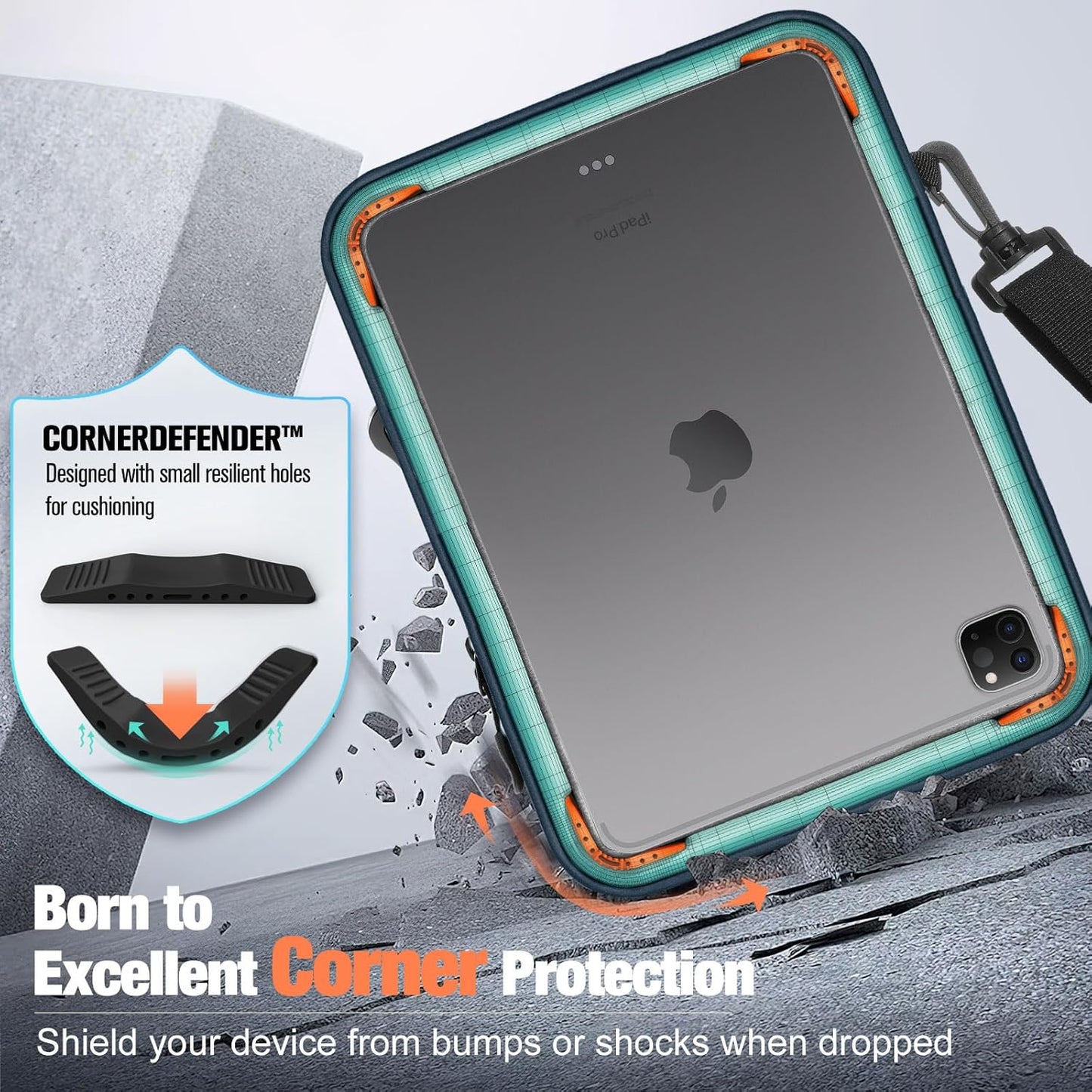 MoKo 9-11 Inch Tablet Sleeve Bag, Fits iPad Air/Pro 11 inch, iPad 10th Gen 10.9, Tab S9 11, Multifunctional Bag with Shoulder and Headphone Port, Indigo